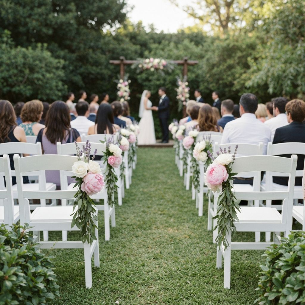 Garden wedding ceremony